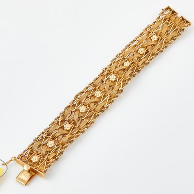 Lot 114 - Gold Flexible Bracelet, 14K 23 dwt., damaged