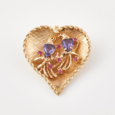 Lot 119 - Gold and Stone Pin, 14K 9 dwt. all