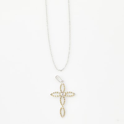Lot 134 - Gold and Stone Pendant and Neck Chain, 14K 1 dwt. all