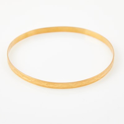Lot 147 - Gold Rigid Bracelet, 18K 4 dwt., damaged