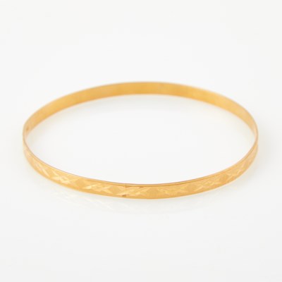 Lot 148 - Gold Rigid Bracelet, 18K 4 dwt., damaged