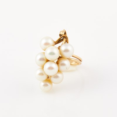 Lot 153 - Gold and Bead Ring, 14K 4 dwt. all, bead missing