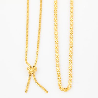 Lot 157 - Two Gold Necklaces, 24K 18 dwt., damaged