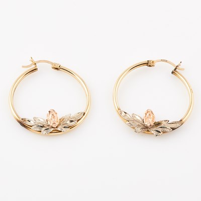 Lot 168 - Two Gold Earrings, 14K 3 dwt.