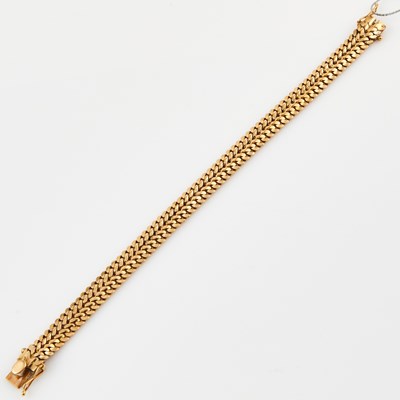 Lot 171 - Gold Flexible Bracelet, 14K 19 dwt.