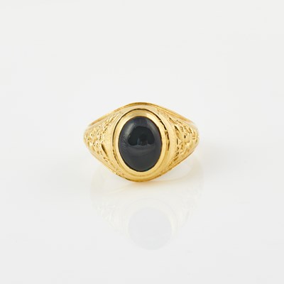 Lot 173 - Gold and Stone Ring, 18K 6 dwt. all