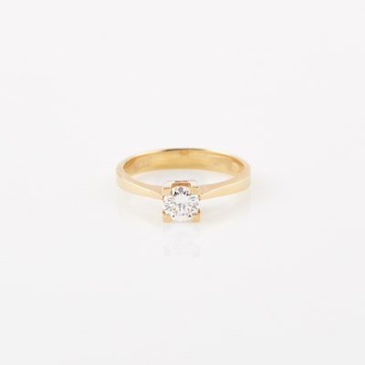 Lot 199 - Diamond Solitaire Ring about 0.40 ct., 18K 2 dwt.