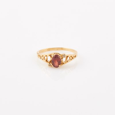 Lot 203 - Diamond and Stone Ring, 14K 1 dwt. all, damaged