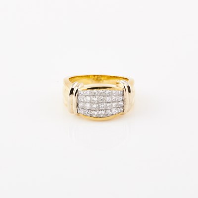 Lot 206 - Diamond Ring, 28 diamonds about 2.00 cts., 18K 10 dwt.