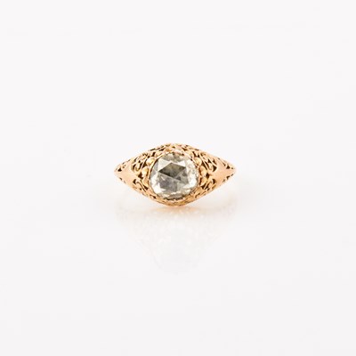 Lot 213 - Rose Diamond Ring, 14K 2 dwt.