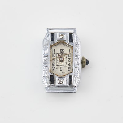 Lot 235 - Ladys Diamond and Stone Wrist Watch, 17 Jewels, Swiss, 14K