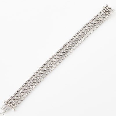 Lot 239 - Diamond Bracelet, 228 diamonds about 3.25 cts., 14K 16 dwt.