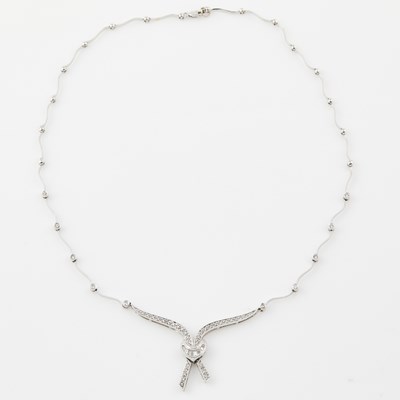 Lot 242 - Diamond Necklace, 18K 8 dwt.