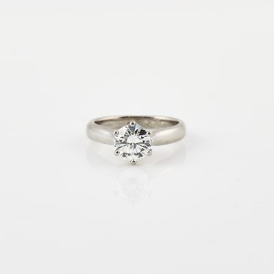 Lot 260 - Diamond Solitaire Ring about 1.35 cts., Platinum 4 dwt.