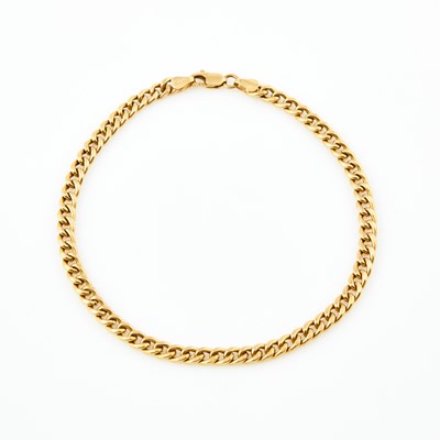 Lot 275 - Gold Anklet, 18K 9 dwt.