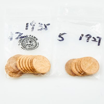 Lot 306 - 17 Foreign Gold Coins: Switzerland, Helvetia Vreneli, 20 Francs--5-1927 and 12-1935