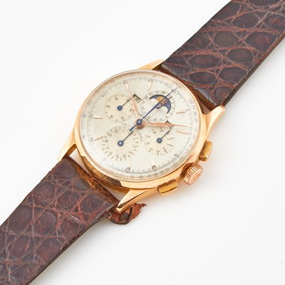 Lot 309 - Mans Gold Wrist Watch, Universal, 35mm, 18K