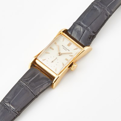 Lot 311 - Mans Gold Wrist Watch, 18 Jewels, Patek Philippe, 18K with box
