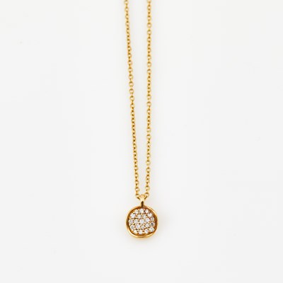 Lot 318 - Diamond Necklace, 18K 1 dwt.