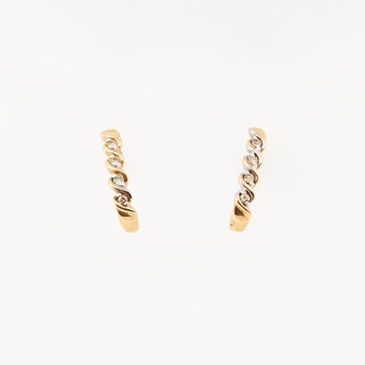 Lot 357 - Two Diamond Earrings, 10K 1 dwt.