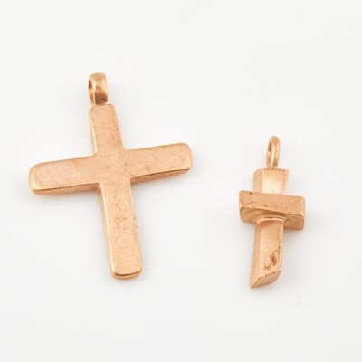 Lot 358 - Two Gold Pendants, 14K 20 dwt.