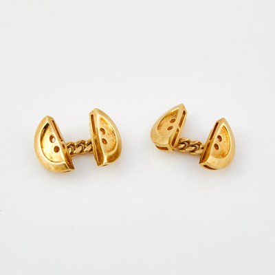 Lot 361 - Two Gold Cuff Links, 18K 13 dwt.