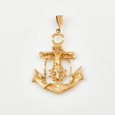Lot 372 - Gold Pendant, 14K 9 dwt.