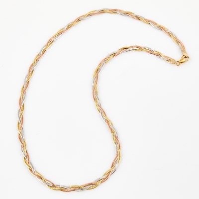 Lot 374 - Gold Neck Chain, 14K 8 dwt.