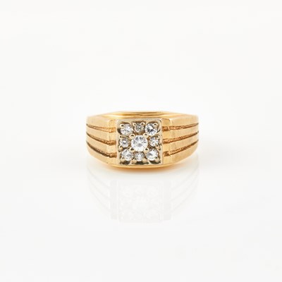 Lot 375 - Gold and Stone Ring, 14K 7 dwt. all