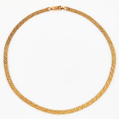 Lot 391 - Gold Neck Chain, 14K 9 dwt.