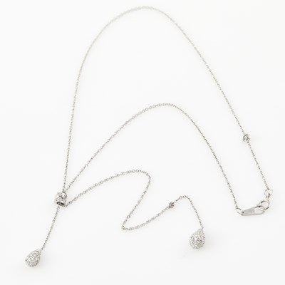 Lot 416 - Diamond Necklace, 60 diamonds about 0.30 ct., Platinum 4 dwt.
