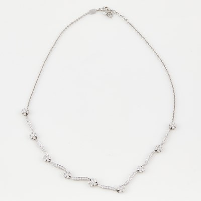 Lot 419 - Diamond Necklace, 110 diamonds about 2.30 cts., 18K 8 dwt.