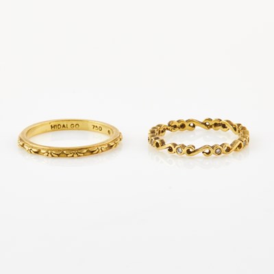Lot 430 - Diamond Wedding Ring and Gold Wedding Ring, 18K 2 dwt.