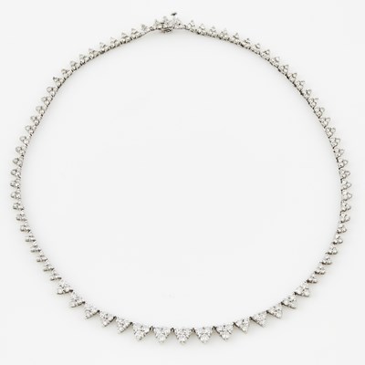 Lot 439 - Diamond Necklace, 234 diamonds about 11.00 cts., 14K 16 dwt.