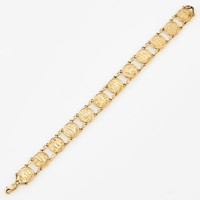 Lot 457 - Gold Flexible Bracelet, 14K 3 dwt.