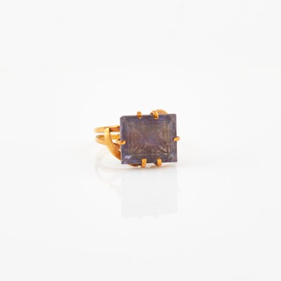 Lot 460 - Gold and Stone Ring, 18K 2 dwt. all