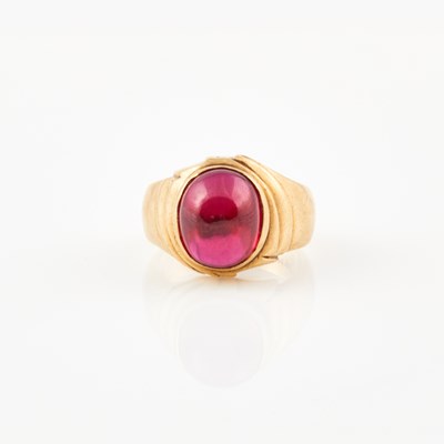 Lot 509 - Gold and Stone Ring, 14K 6 dwt. all
