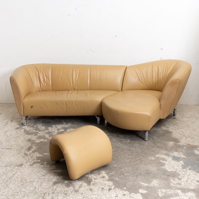 Lot 275 - Leolux Leather Upholstered Sectional Sofa