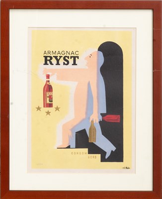 Lot 21 - Armagnac Ryst 1943 Poster