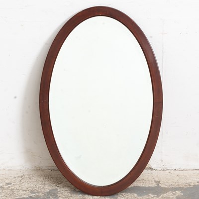 Lot 25 - Oval Mahogany Mirror
