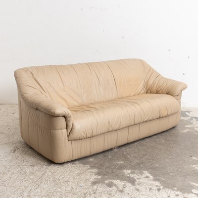 Lot 28 - Tan Leather Sofa