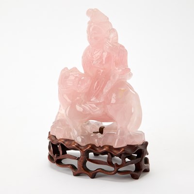 Lot 80 - Chinese Rose Quartz Figure