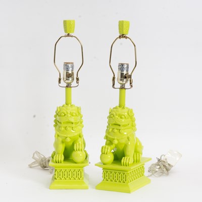 Lot 42 - Pair of Barbara Cosgrove Foo Dog Lamps
