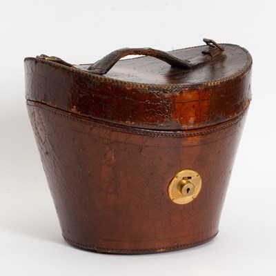 Lot 46 - Leather Top Hat Box