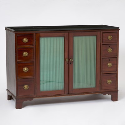 Lot 229 - George III Mahogany Marble Top Side Cabinet