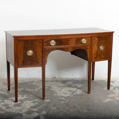 Lot 77 - George III Mahogany Bowfront Sideboard