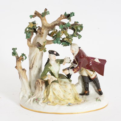 Lot 139 - Meissen Porcelain Hunter Group with Tree
