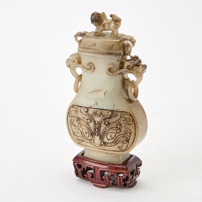 Lot 532 - A Chinese Carved Jade Vase