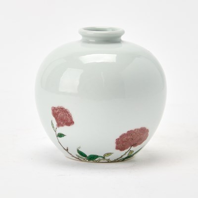 Lot 455 - A Chinese Copper Red and Famille Rose Porcelain Waterpot