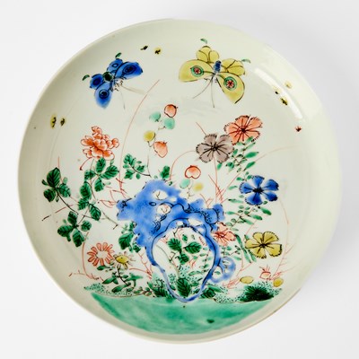 Lot 188 - A Chinese Famille Verte Porcelain Dish